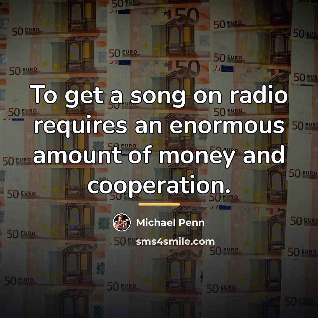 “To get a song on radio requires an enormous amount…” quote by Michael Penn