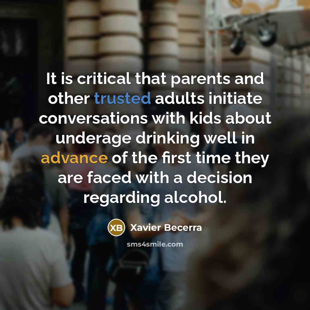 “It is critical that parents and other trusted adults initiate…” quote by Xavier Becerra