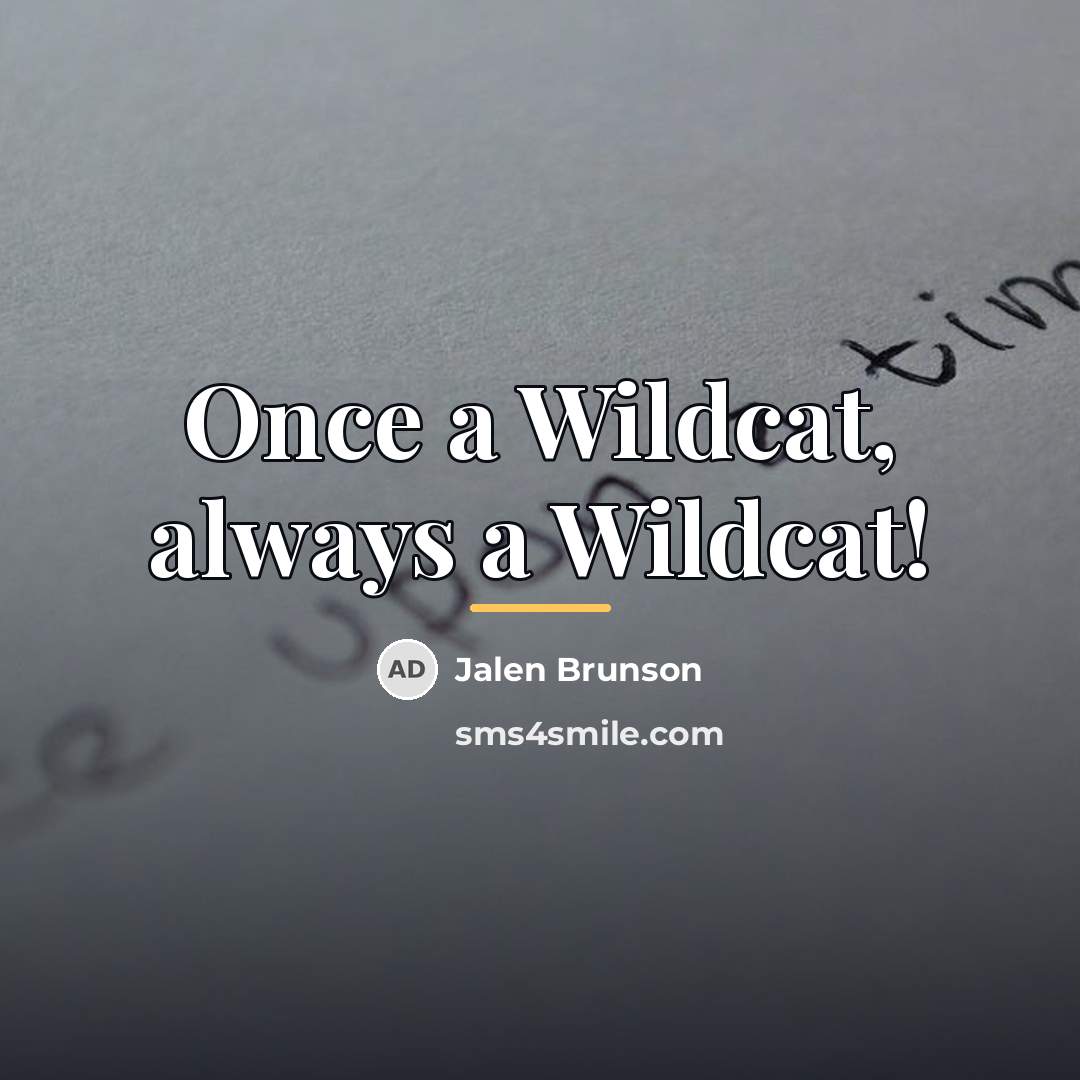 “Once a Wildcat, always a Wildcat!…” quote by Jalen Brunson