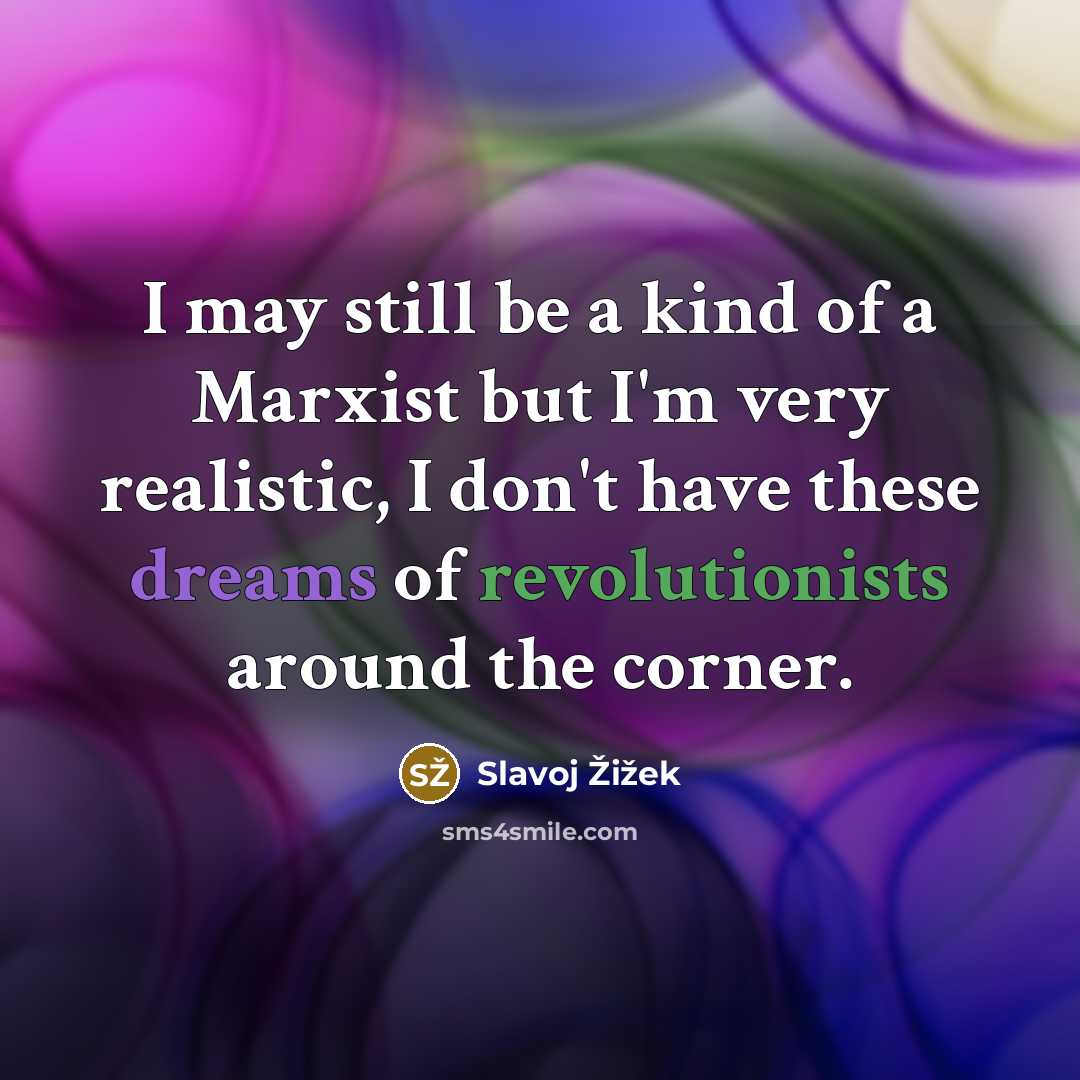 “I may still be a kind of a Marxist but…” quote by Slavoj Žižek