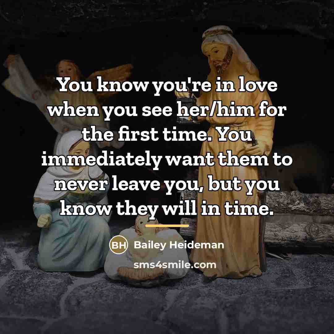“You know you're in love when you see her/him for…” quote by Bailey Heideman