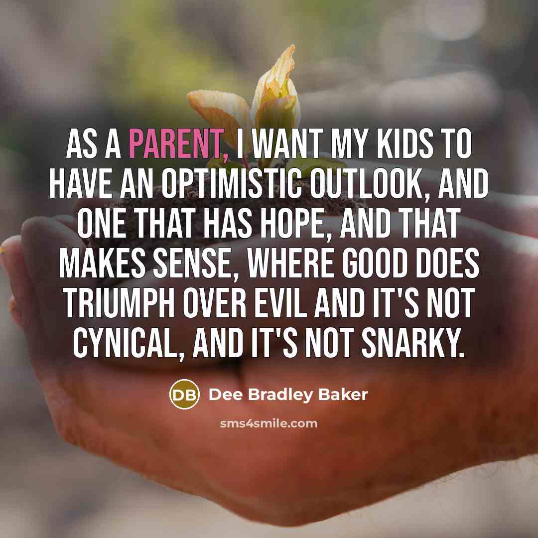 “As a parent, I want my kids to have an…” quote by Dee Bradley Baker