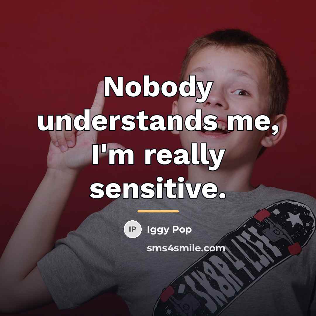 “Nobody understands me, I'm really sensitive.…” quote by Iggy Pop