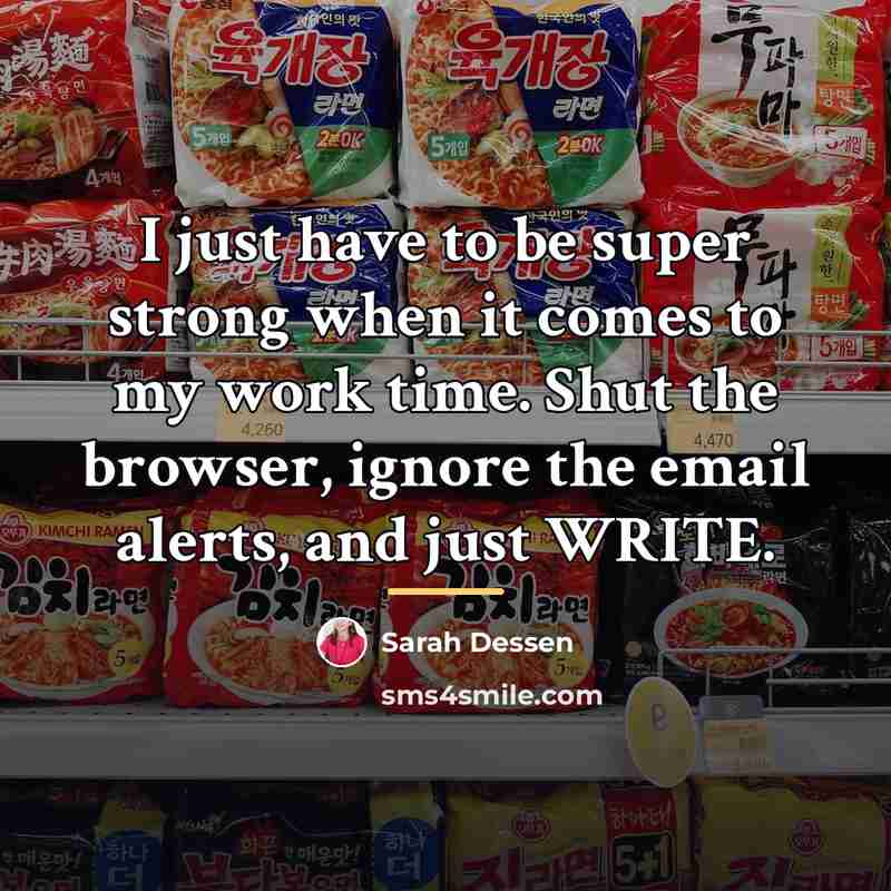 “I just have to be super strong when it comes…” quote by Sarah Dessen
