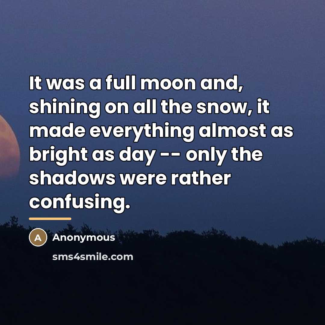 “It was a full moon and, shining on all the…” quote by Anonymous