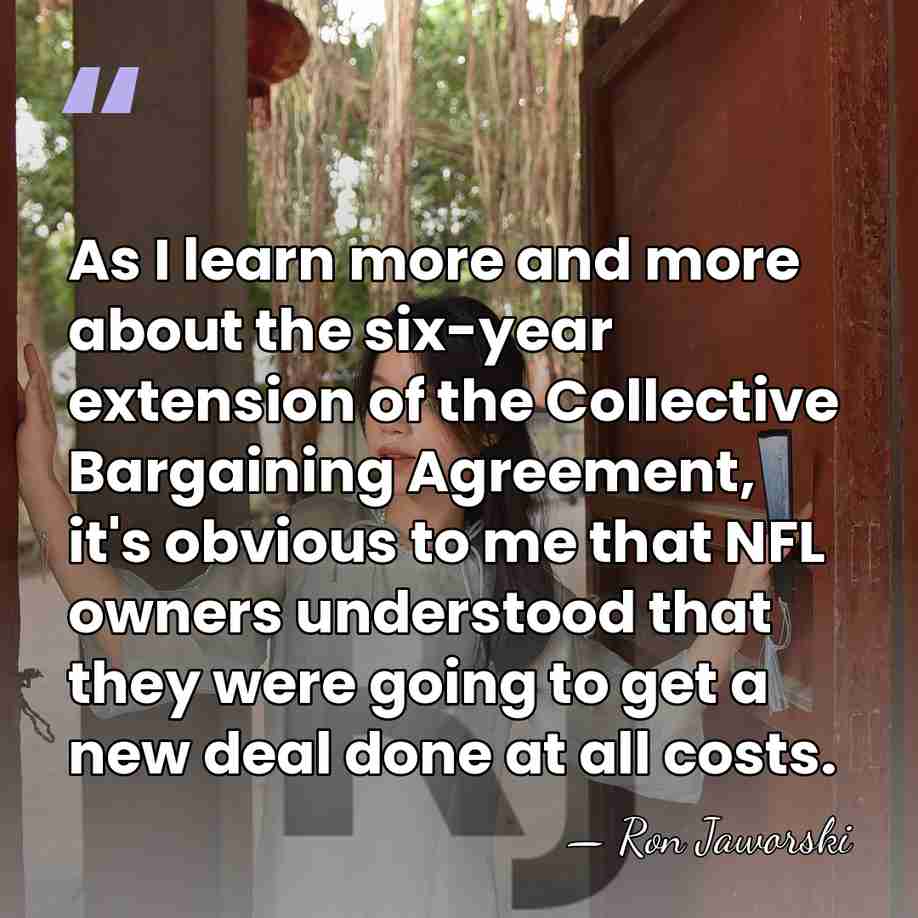 As I learn more and more about the six-year extension of the&hellip; - Ron Jaworski