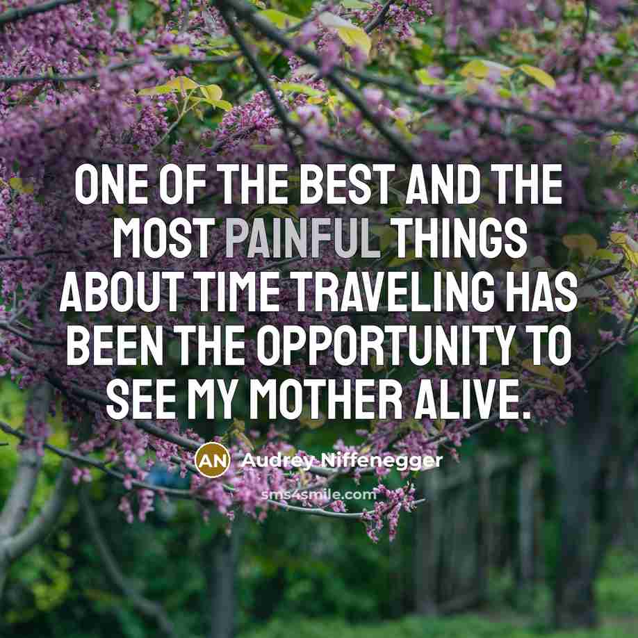“one of the best and the most painful things about…” quote by Audrey Niffenegger