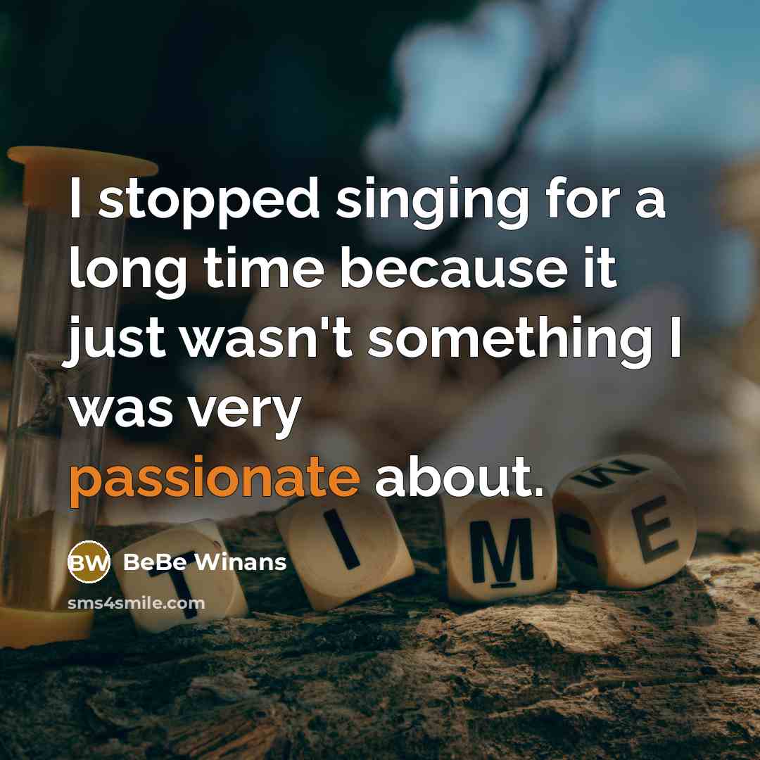 “I stopped singing for a long time because it just…” quote by BeBe Winans