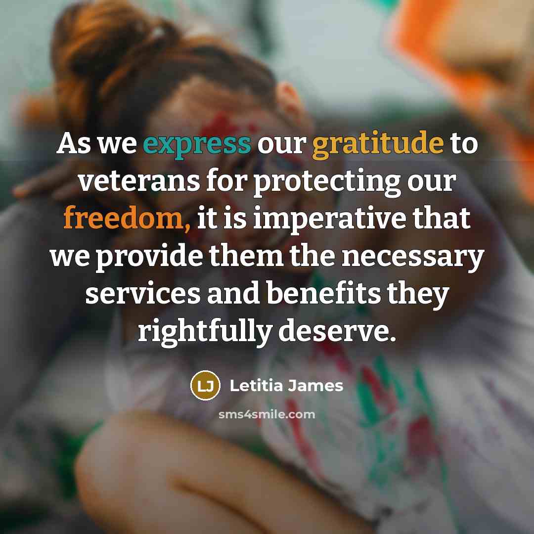 “As we express our gratitude to veterans for protecting our…” quote by Letitia James