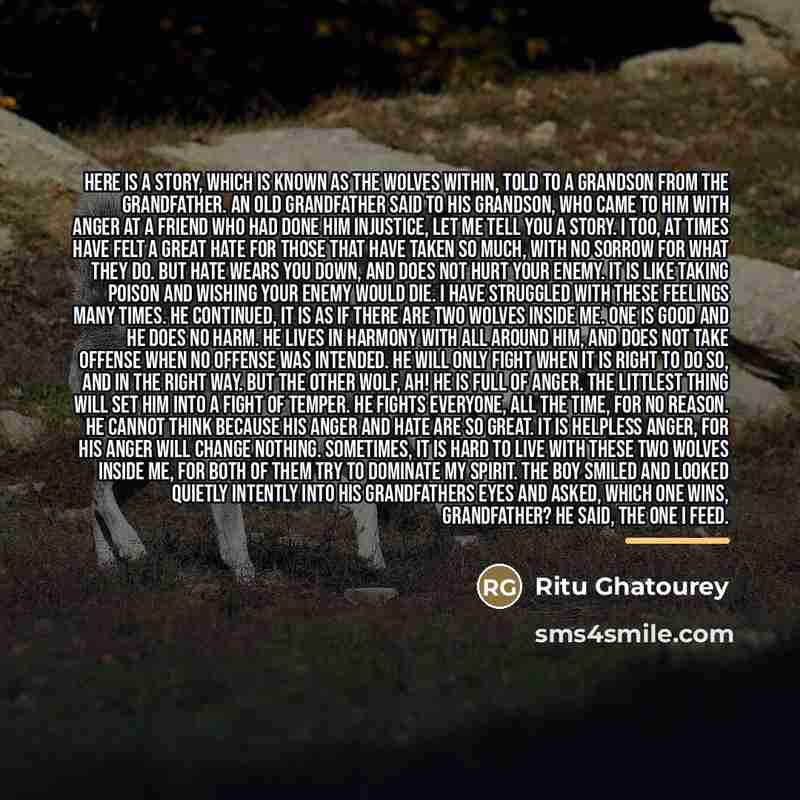 “Here is a story, which is known as The Wolves…” quote by Ritu Ghatourey