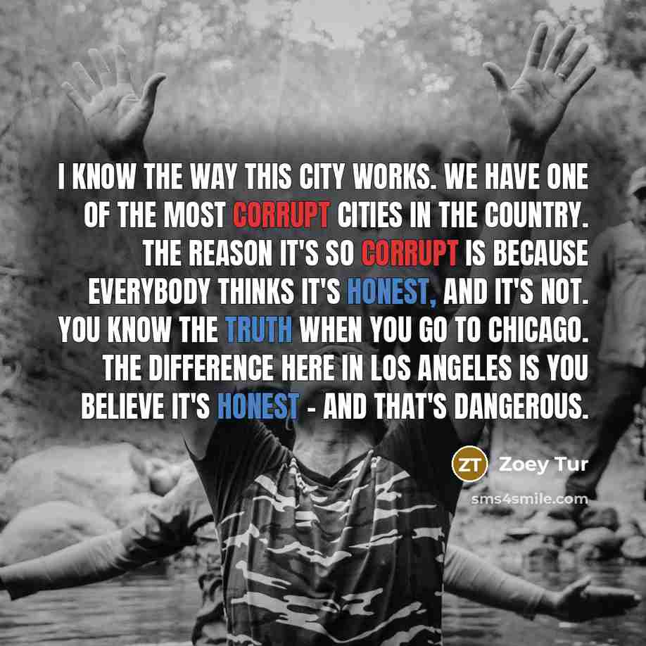 “I know the way this city works. We have one…” quote by Zoey Tur