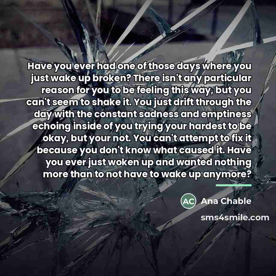 “Have you ever had one of those days where you…” quote by Ana Chable