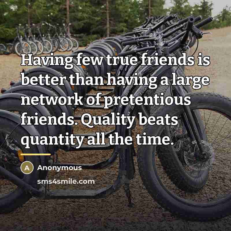 “Having few true friends is better than having a large…” quote by Anonymous