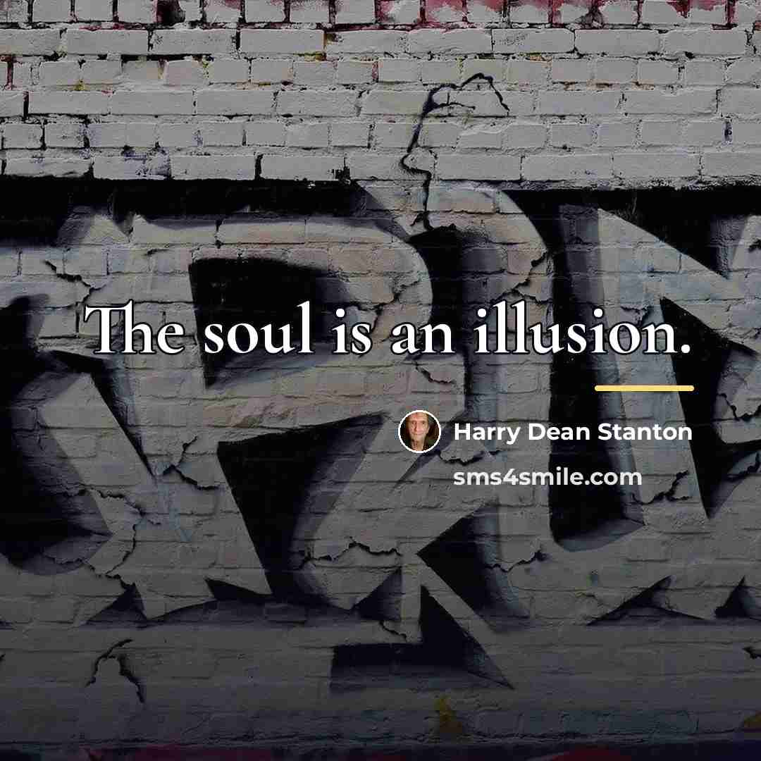 “The soul is an illusion.…” quote by Harry Dean Stanton
