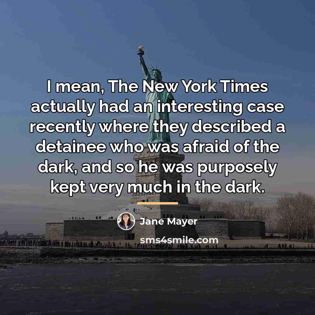 “I mean, The New York Times actually had an interesting…” quote by Jane Mayer