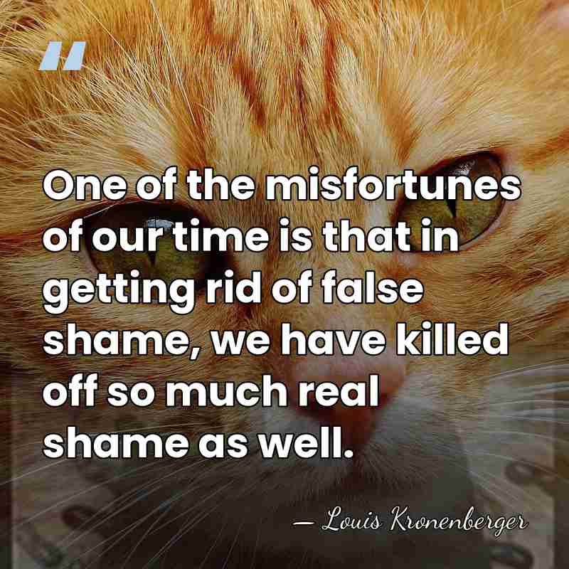 One of the misfortunes of our time is that in getting rid&hellip; - Louis Kronenberger