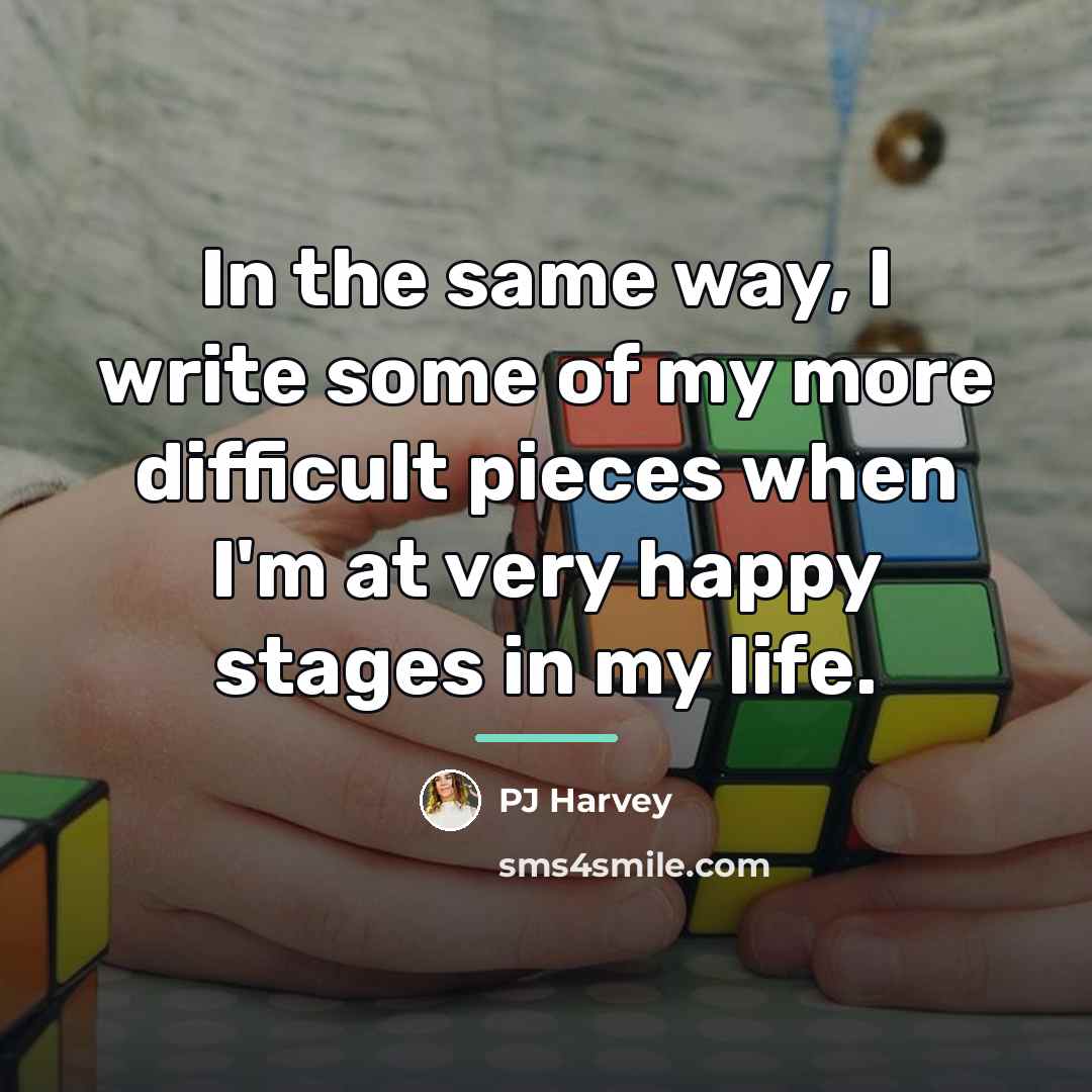 “In the same way, I write some of my more…” quote by PJ Harvey