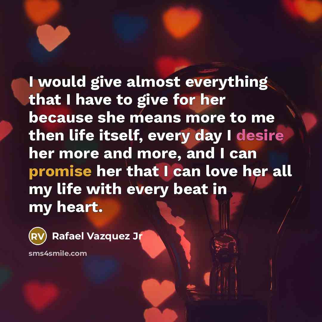“I would give almost everything that I have to give…” quote by Rafael Vazquez Jr