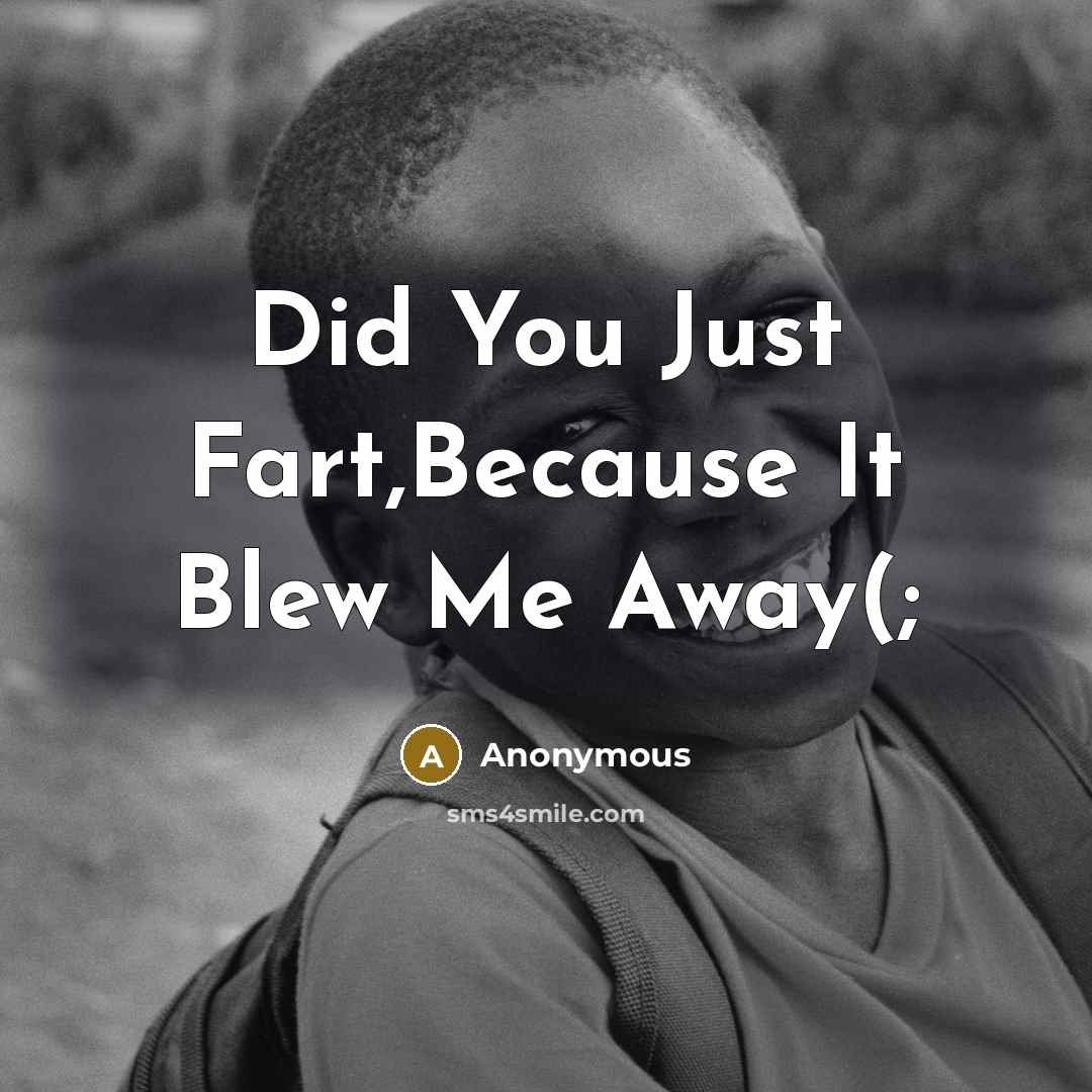 “Did You Just Fart,Because It Blew Me Away(;…” quote by Anonymous