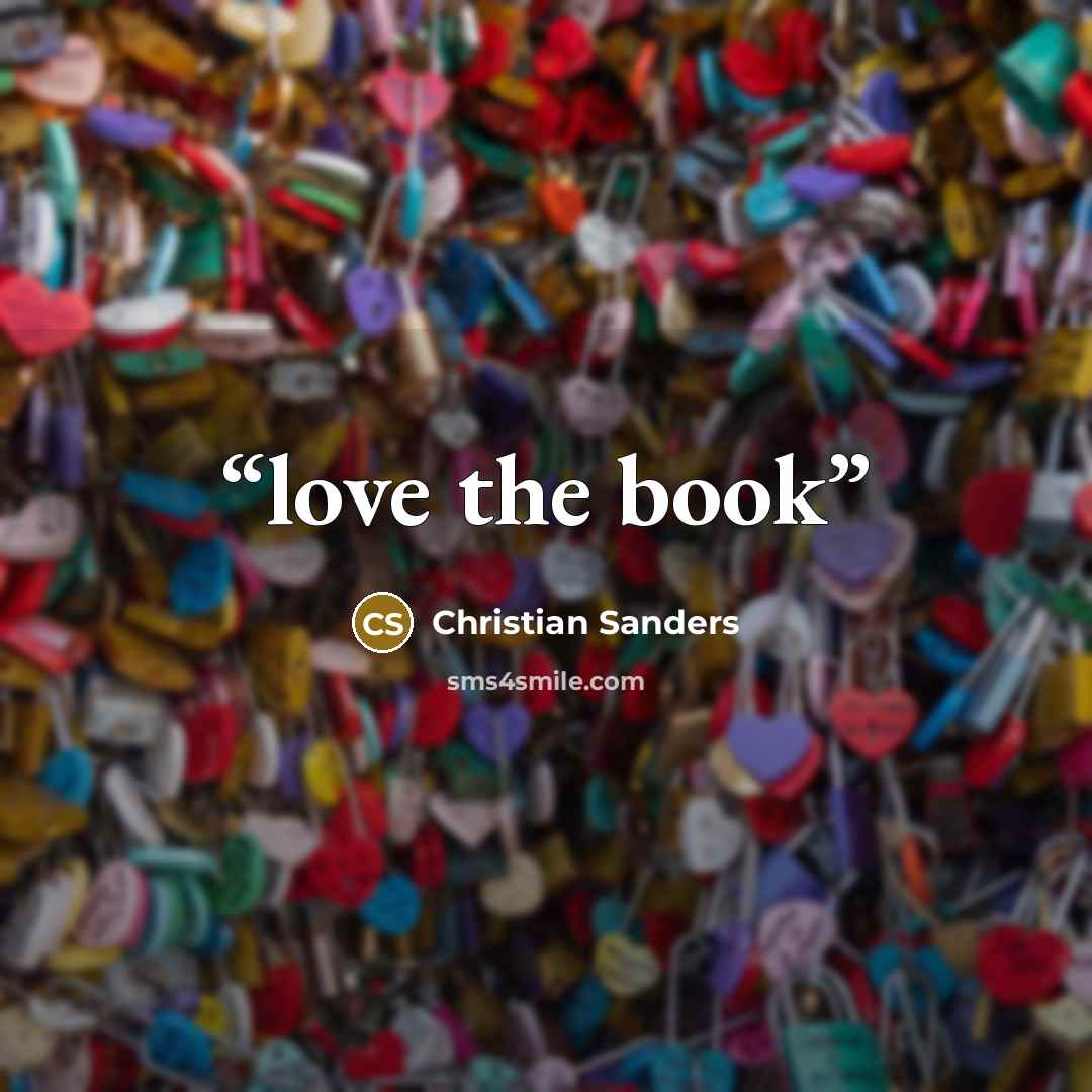 “love the book” quote by Christian Sanders