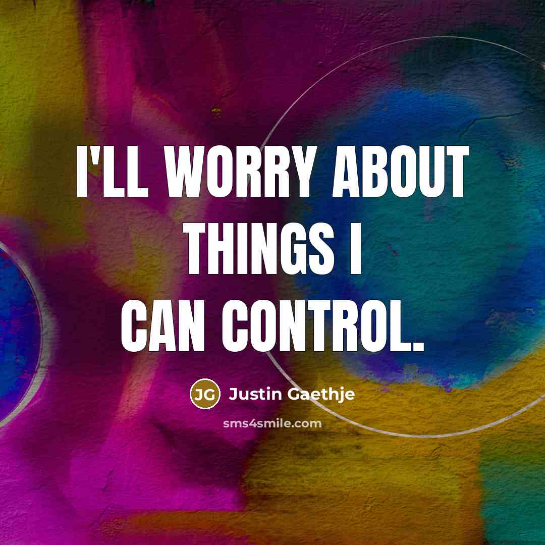 “I'll worry about things I can control.…” quote by Justin Gaethje