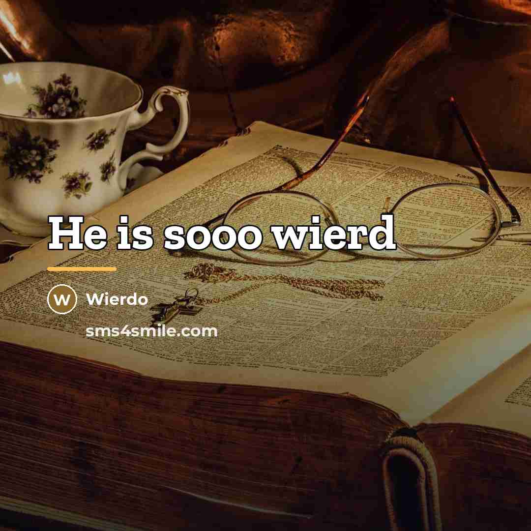 “He is sooo wierd…” quote by Wierdo
