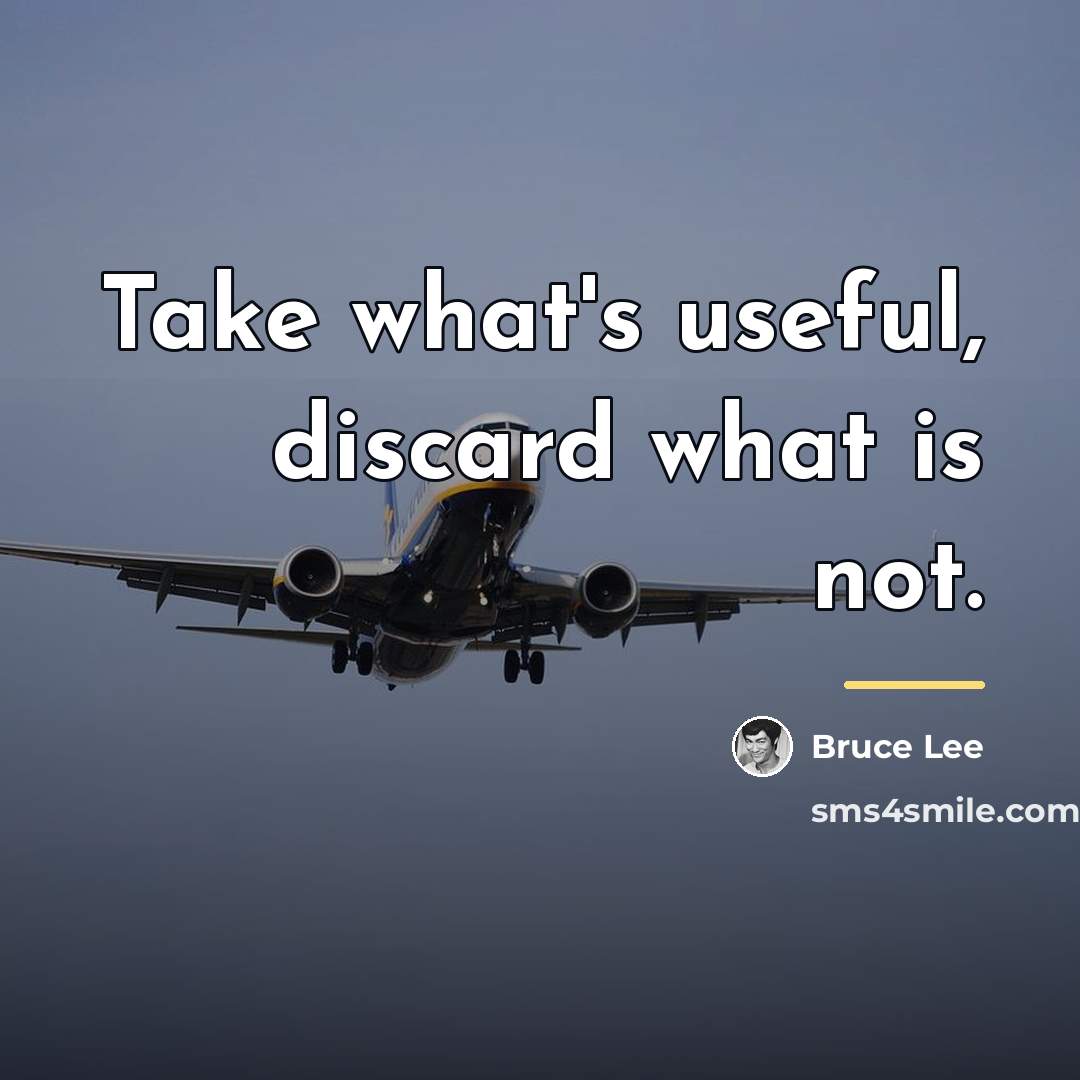 “Take what's useful, discard what is not.…” quote by Bruce Lee