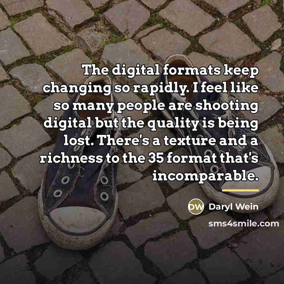 “The digital formats keep changing so rapidly. I feel like…” quote by Daryl Wein
