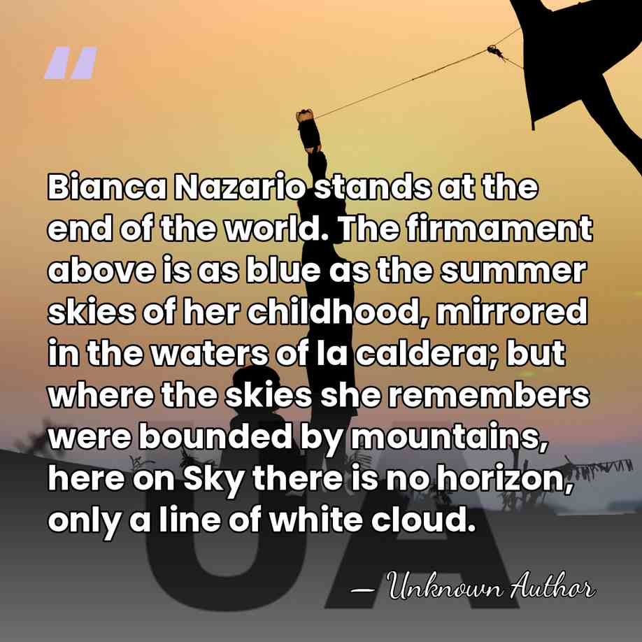 Bianca Nazario stands at the end of the world. The firmament above&hellip; - David Moles