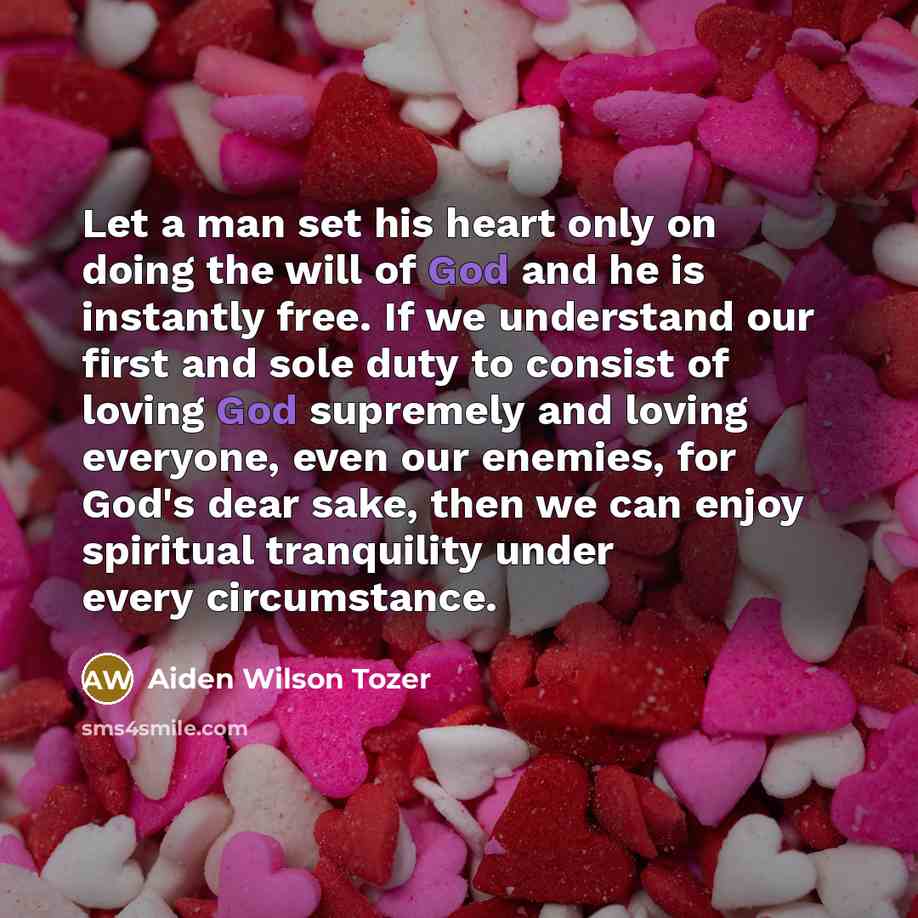 “Let a man set his heart only on doing the…” quote by Aiden Wilson Tozer