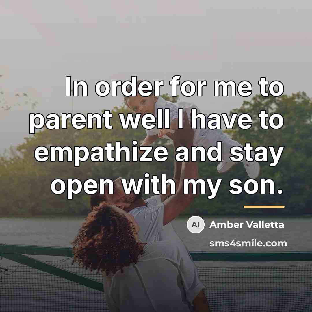 “In order for me to parent well I have to…” quote by Amber Valletta