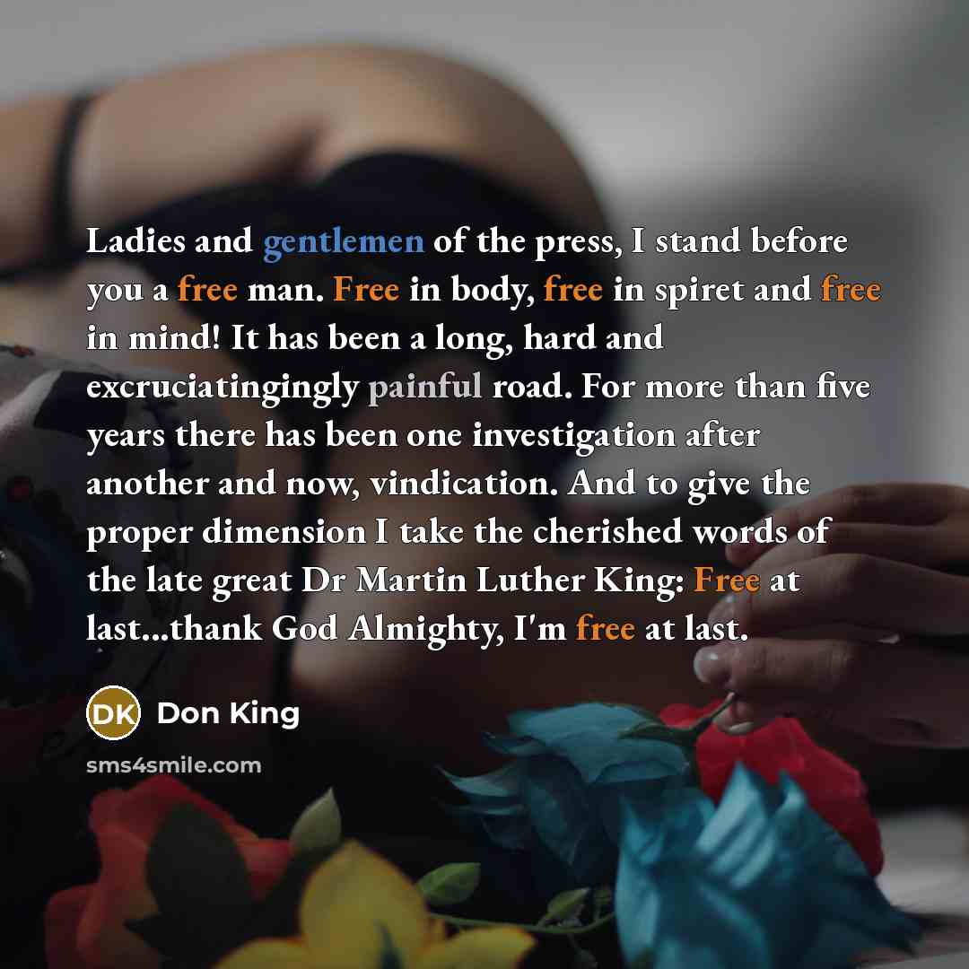 “Ladies and gentlemen of the press, I stand before you…” quote by Don King