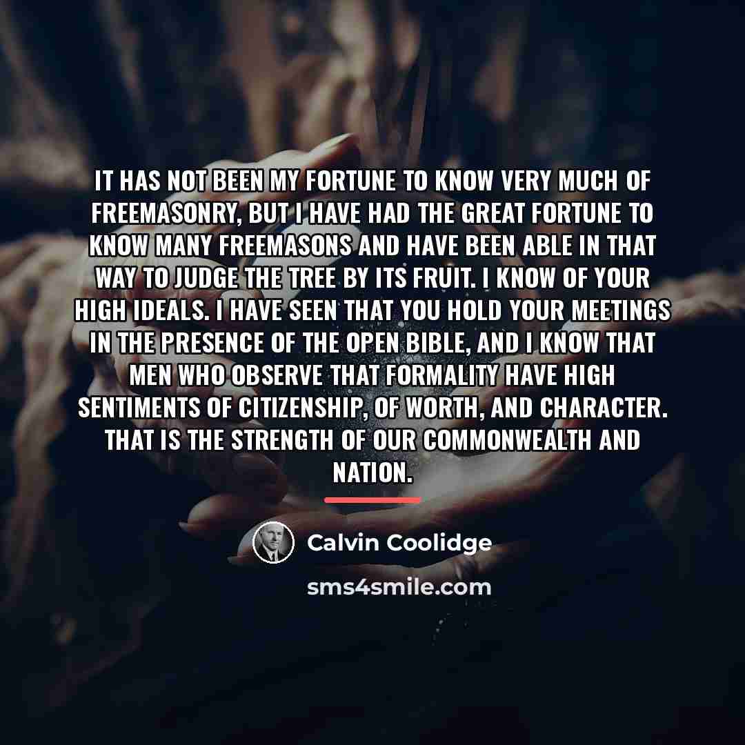 “It has not been my fortune to know very much…” quote by Calvin Coolidge