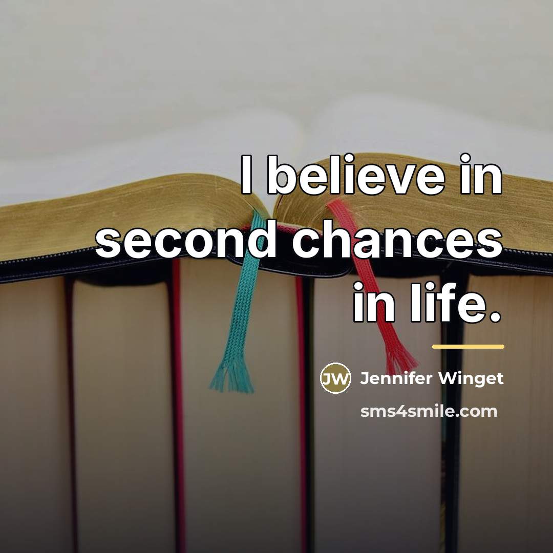 “I believe in second chances in life.…” quote by Jennifer Winget