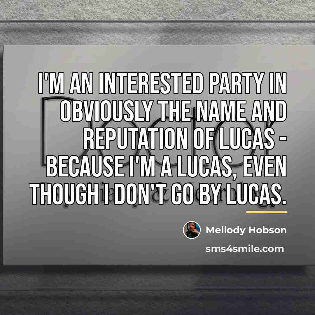 “I'm an interested party in obviously the name and reputation…” quote by Mellody Hobson