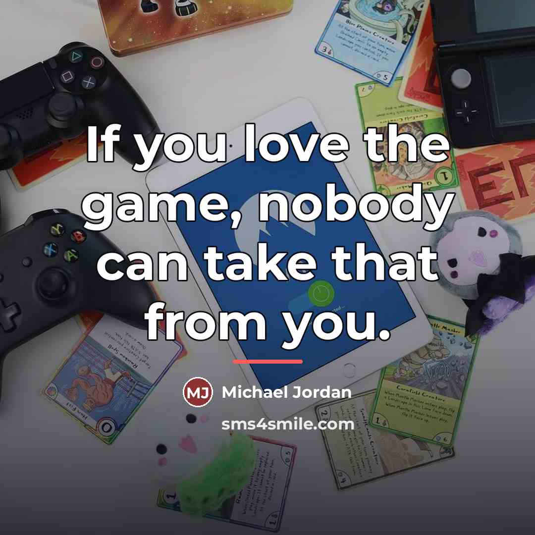 “If you love the game, nobody can take that from…” quote by Michael Jordan