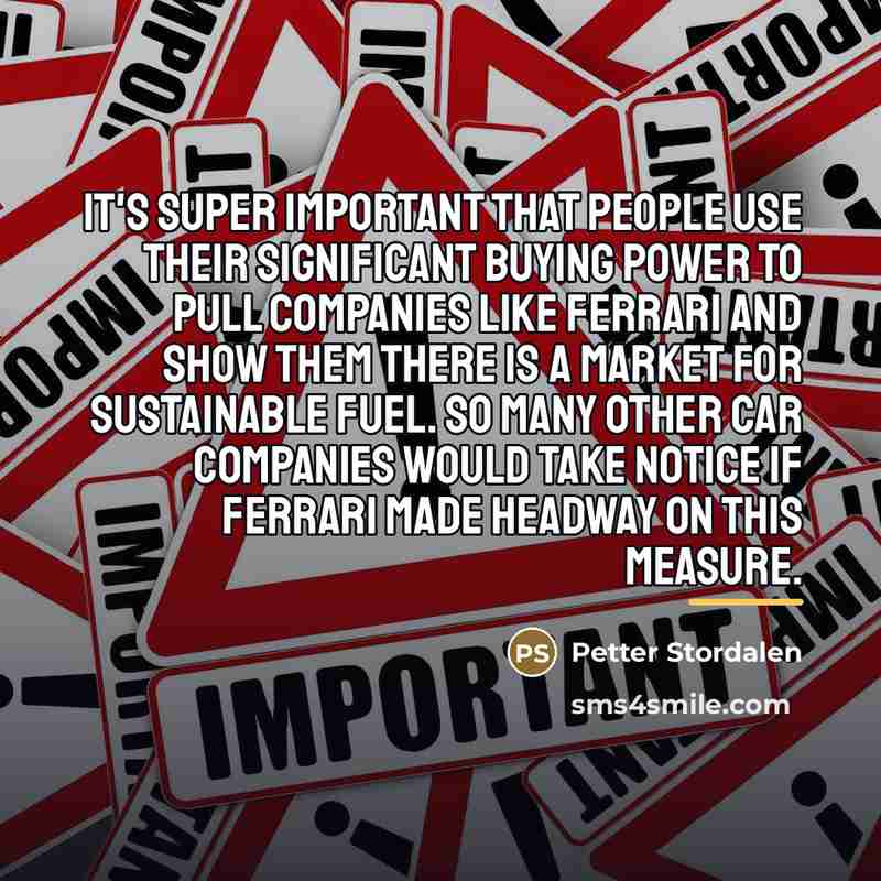 “It's super important that people use their significant buying power…” quote by Petter Stordalen