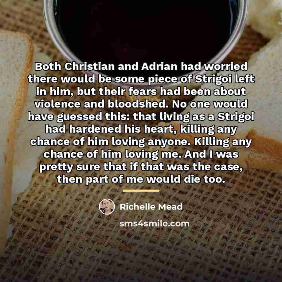 “Both Christian and Adrian had worried there would be some…” quote by Richelle Mead