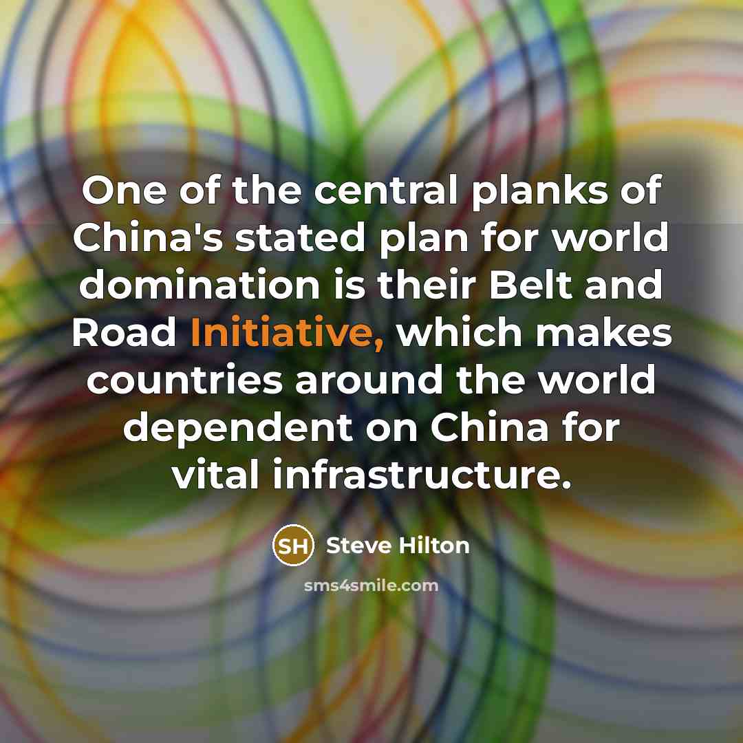 “One of the central planks of China's stated plan for…” quote by Steve Hilton