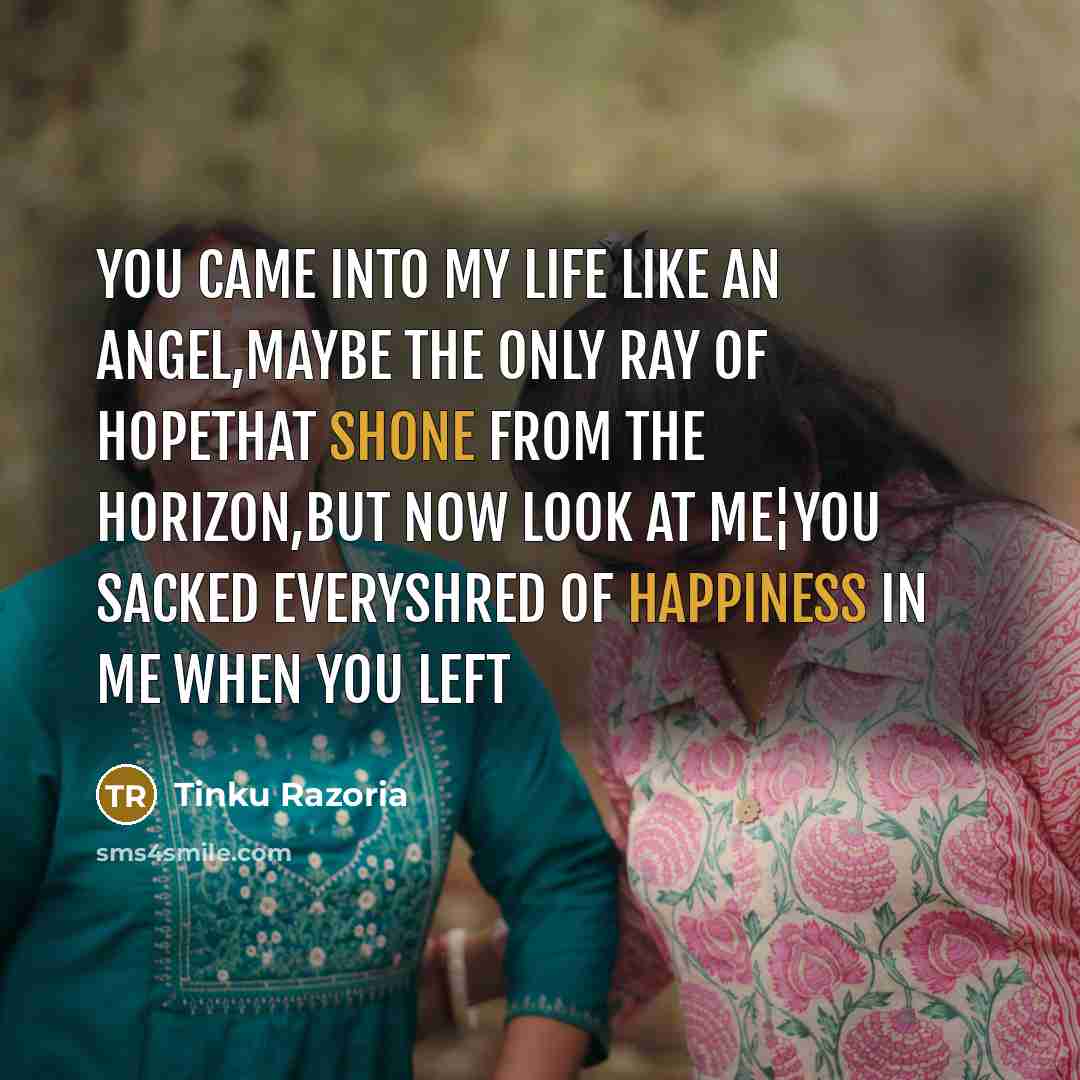 “You Came Into My Life Like An Angel,Maybe The Only…” quote by Tinku Razoria