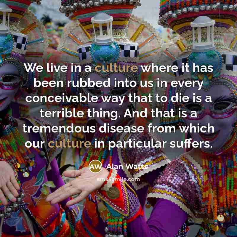 “We live in a culture where it has been rubbed…” quote by Alan Watts