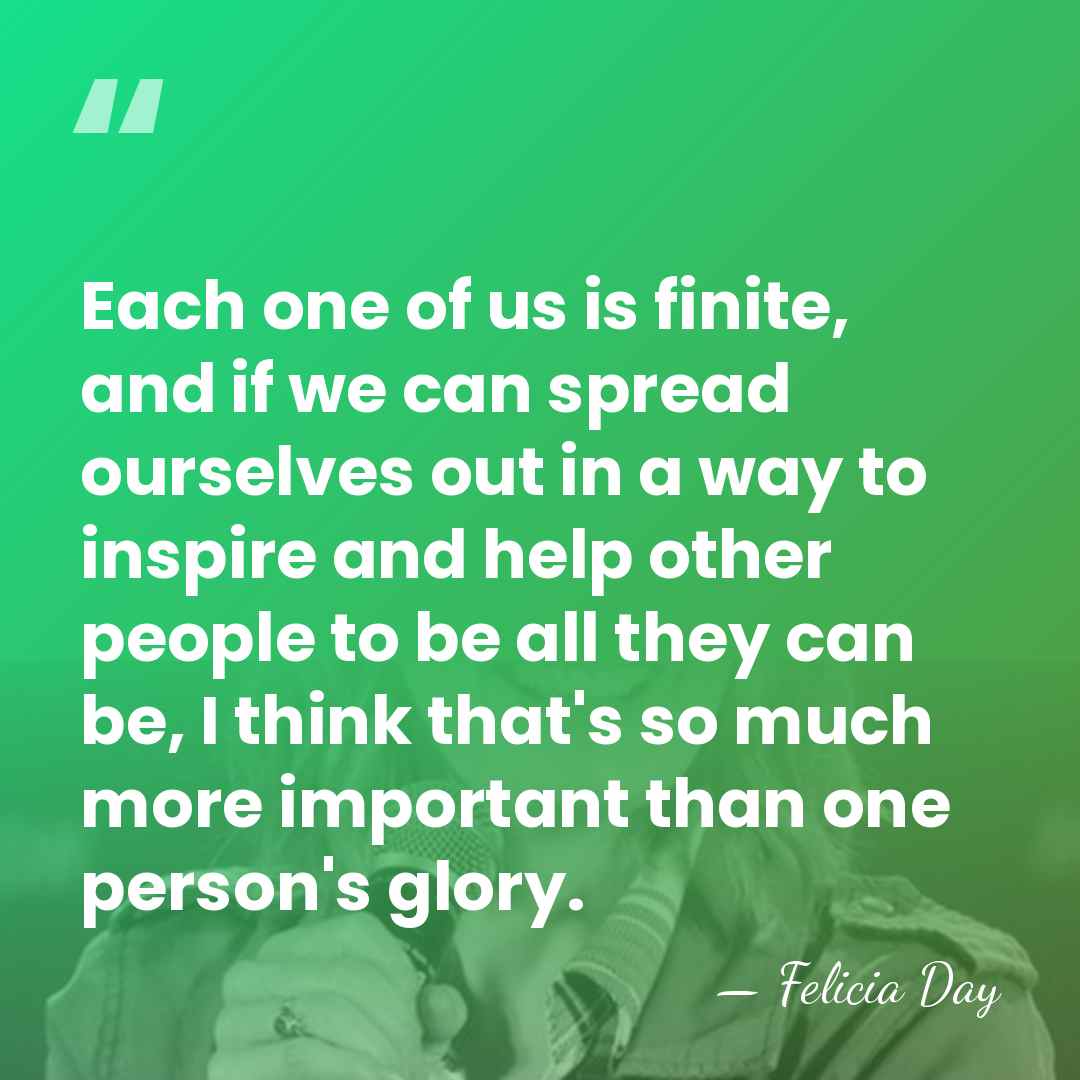 Each one of us is finite, and if we can spread ourselves&hellip; - Felicia Day