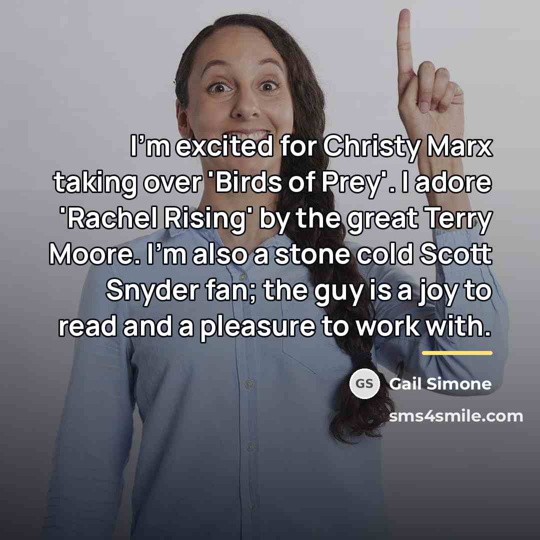 “I'm excited for Christy Marx taking over 'Birds of Prey'.…” quote by Gail Simone