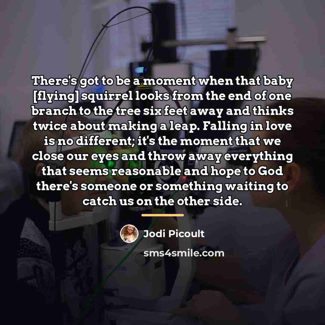 “There's got to be a moment when that baby [flying]…” quote by Jodi Picoult