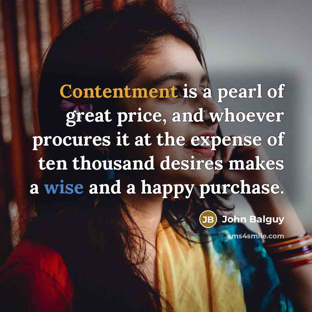“Contentment is a pearl of great price, and whoever procures…” quote by John Balguy