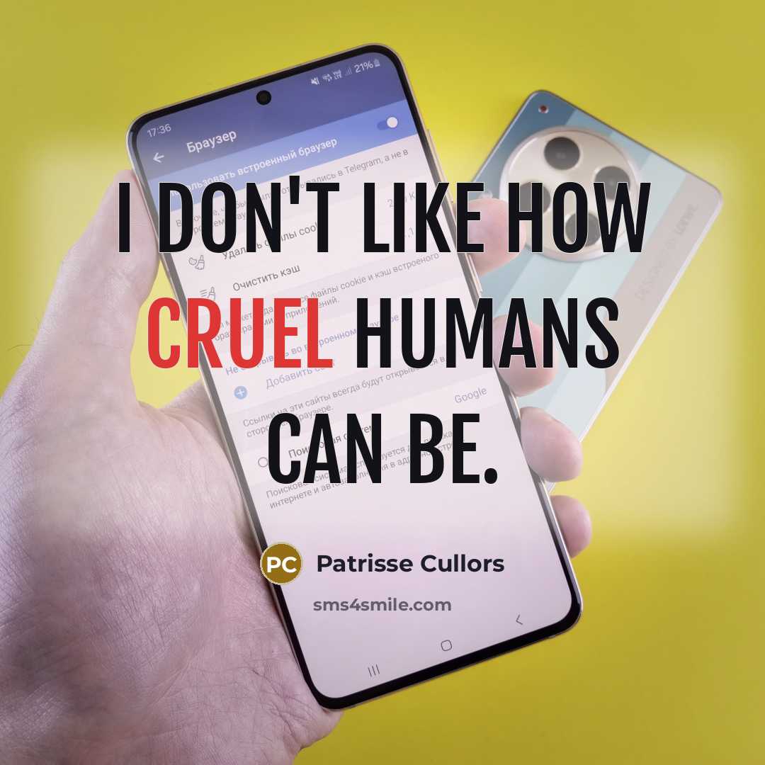 “I don't like how cruel humans can be.…” quote by Patrisse Cullors