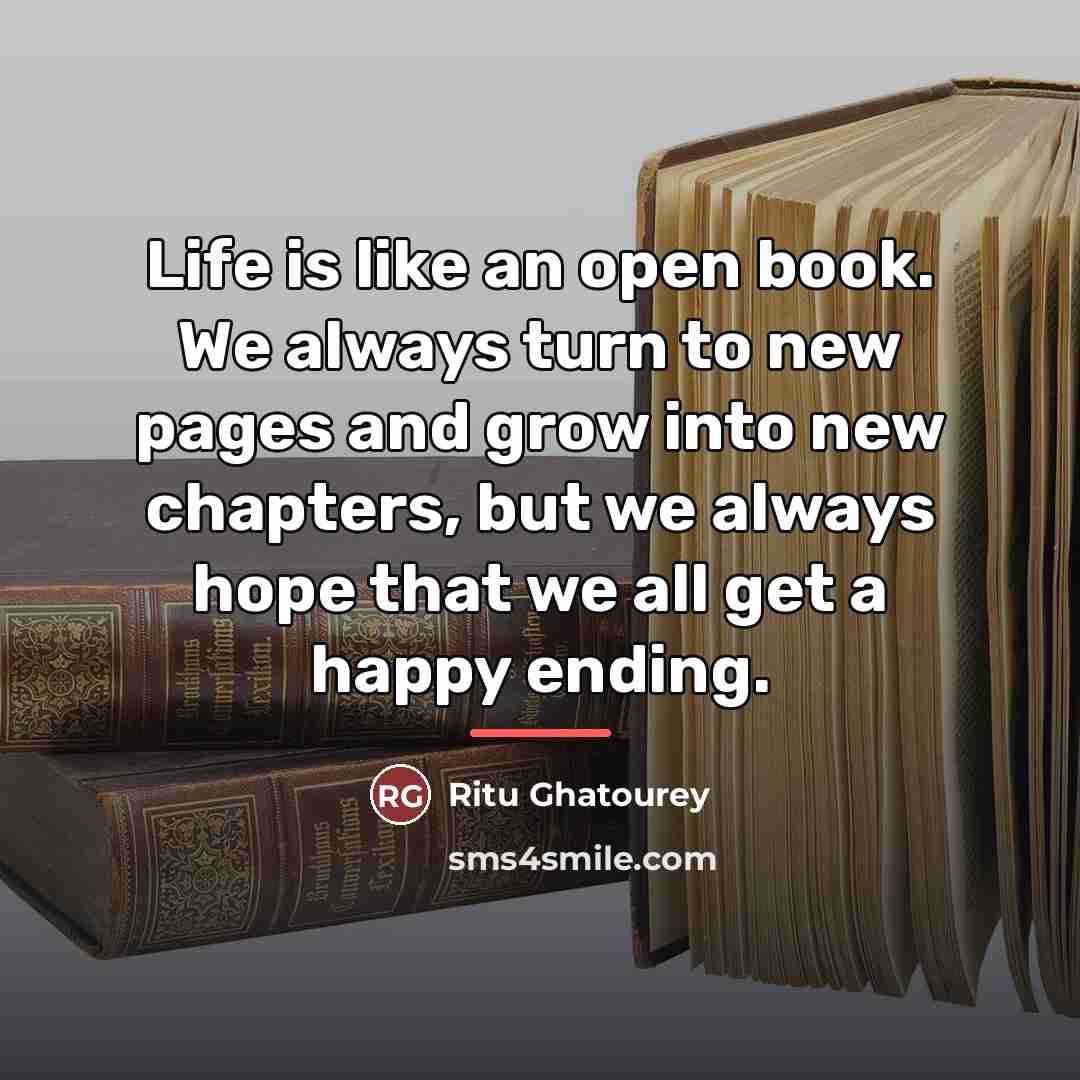 “Life is like an open book. We always turn to…” quote by Ritu Ghatourey