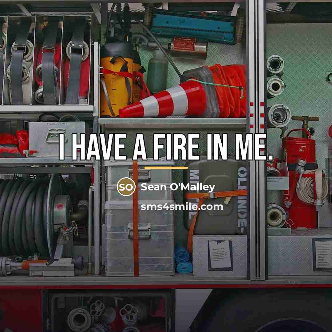 “I have a fire in me.…” quote by Sean O'Malley