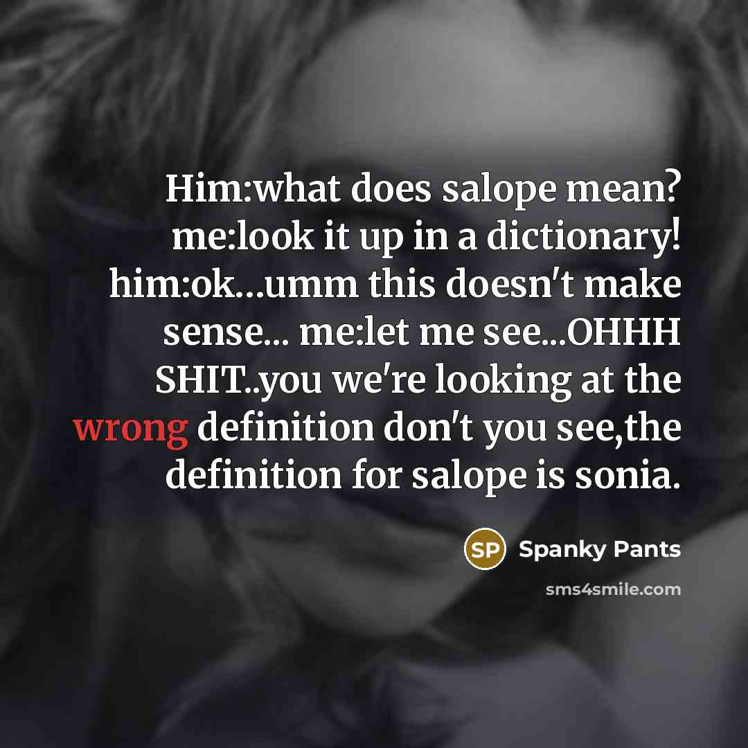 “Him:what does salope mean? me:look it up in a dictionary!…” quote by Spanky Pants