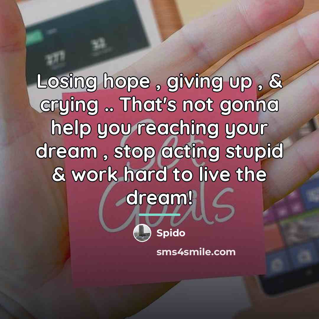“Losing hope , giving up , & crying .. That's…” quote by Spido